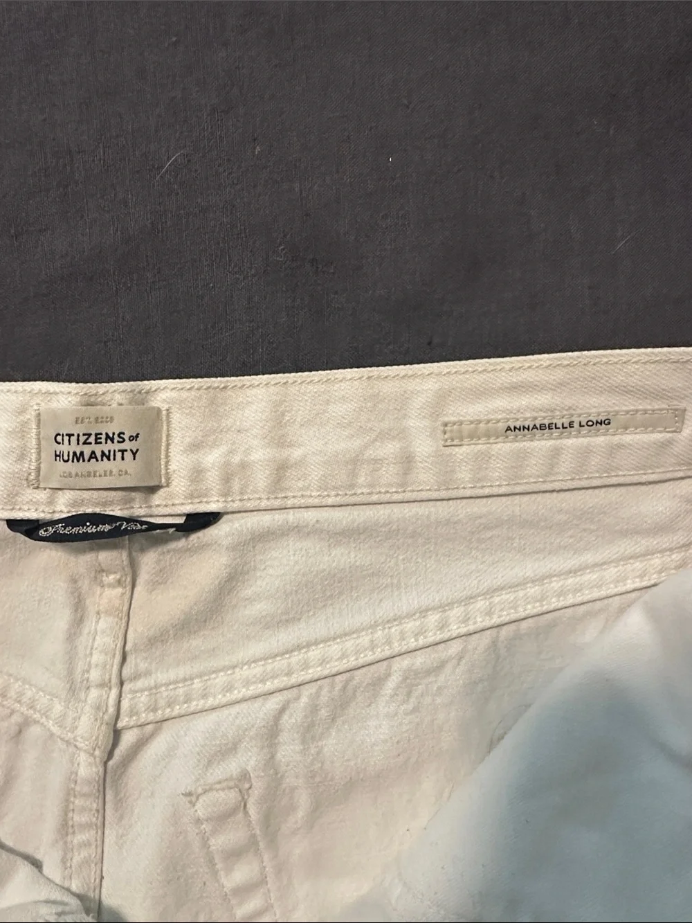 Citizens Of Humanity White Distressed Denim Shorts